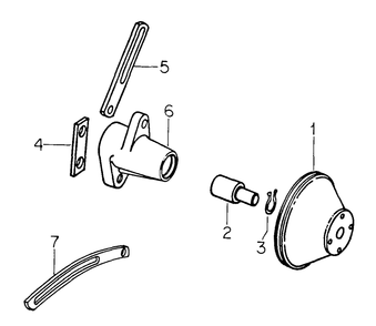 Pulley And Generator Brace Diagram and Parts List for CUB185  Cub Cadet Lawn Tractor